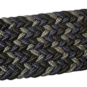 Men's Leather Belt made in Dominican Republic bungee cord, blue, black, grey
